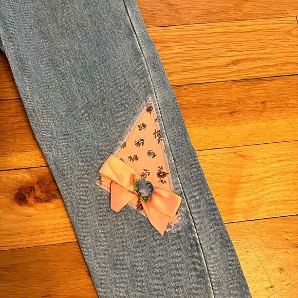 Vintage 1990s Patchwork Tickle Me! Jeans - Picture 2 of 4